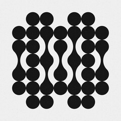 Abstract Cross Pattern Dots Logo generative computational art illustration