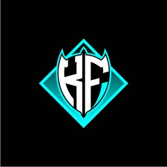 K F letter shield with square protection logo as a sweetener