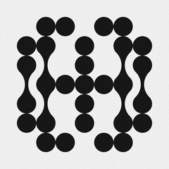 Abstract Cross Pattern Dots Logo generative computational art illustration