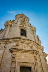 Matera, Basilicata, Italy - The Church of Purgatory, built in 1747 in the late Baroque style.