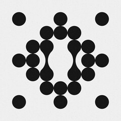 Abstract Cross Pattern Dots Logo generative computational art illustration