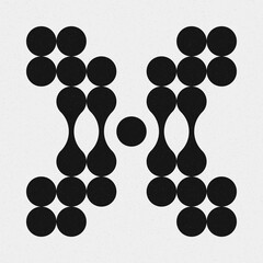 Abstract Cross Pattern Dots Logo generative computational art illustration