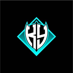 K Y letter shield with square protection logo as a sweetener