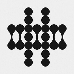 Abstract Cross Pattern Dots Logo generative computational art illustration