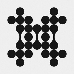 Abstract Cross Pattern Dots Logo generative computational art illustration