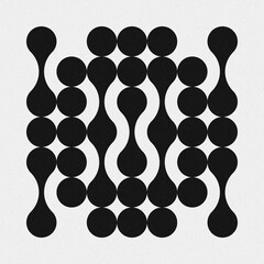 Abstract Cross Pattern Dots Logo generative computational art illustration