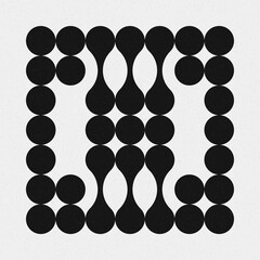 Abstract Cross Pattern Dots Logo generative computational art illustration