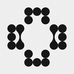 Abstract Cross Pattern Dots Logo generative computational art illustration