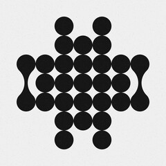 Abstract Cross Pattern Dots Logo generative computational art illustration