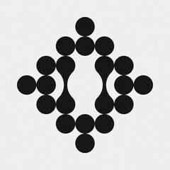 Abstract Cross Pattern Dots Logo generative computational art illustration