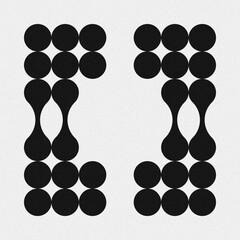 Abstract Cross Pattern Dots Logo generative computational art illustration