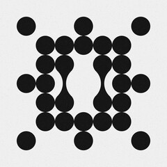 Abstract Cross Pattern Dots Logo generative computational art illustration