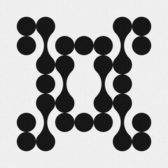 Abstract Cross Pattern Dots Logo generative computational art illustration