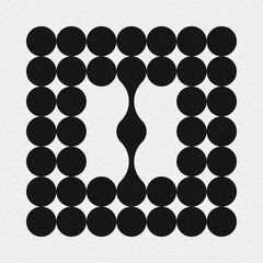 Abstract Cross Pattern Dots Logo generative computational art illustration