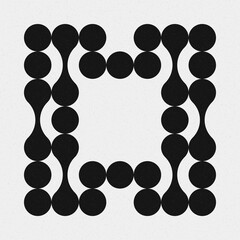 Abstract Cross Pattern Dots Logo generative computational art illustration