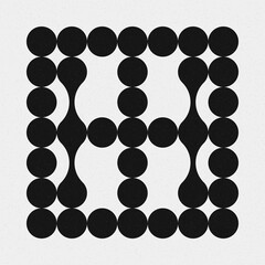 Abstract Cross Pattern Dots Logo generative computational art illustration