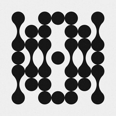 Abstract Cross Pattern Dots Logo generative computational art illustration