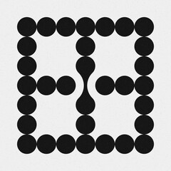 Abstract Cross Pattern Dots Logo generative computational art illustration