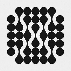 Abstract Cross Pattern Dots Logo generative computational art illustration