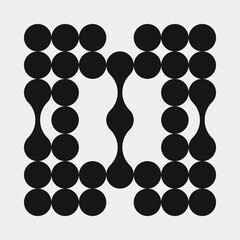 Abstract Cross Pattern Dots Logo generative computational art illustration