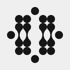 Abstract Cross Pattern Dots Logo generative computational art illustration