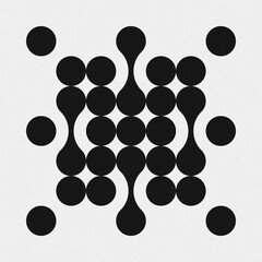Abstract Cross Pattern Dots Logo generative computational art illustration
