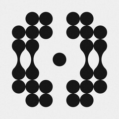 Abstract Cross Pattern Dots Logo generative computational art illustration