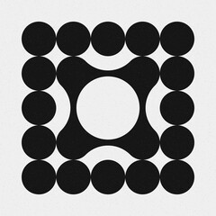 Abstract Cross Pattern Dots Logo generative computational art illustration