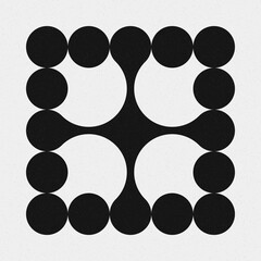 Abstract Cross Pattern Dots Logo generative computational art illustration