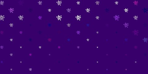 Light purple, pink vector template with flu signs.