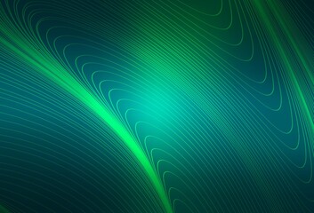 Light Blue, Green vector background with bent lines.