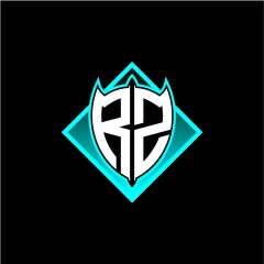 R Z letter shield with square protection logo as a sweetener