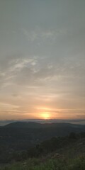 sunset in the mountains