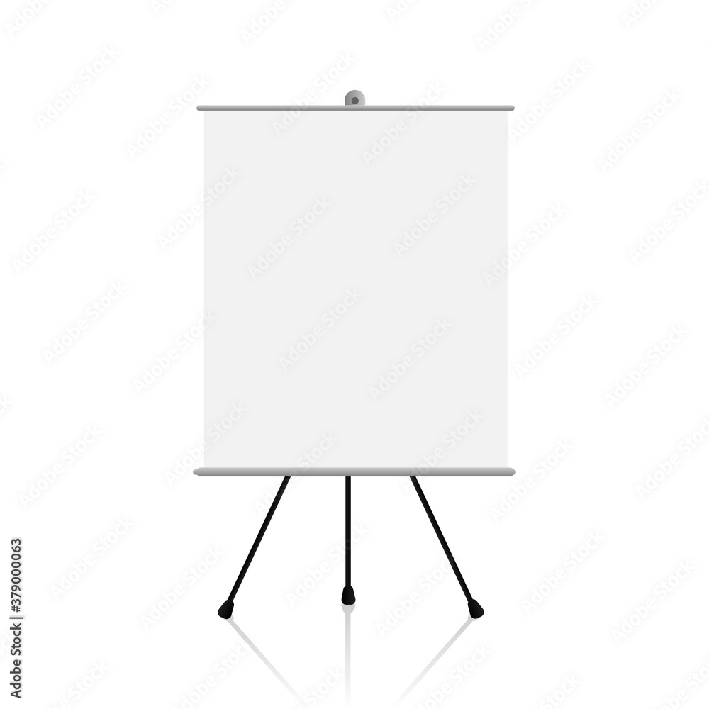 Poster realistic blank and empty flip chart mockup design template