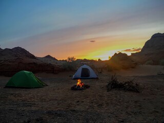 Camping in Dead Desert, Mongolia