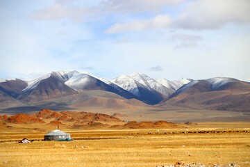 Yurt (Ger) in Altai Mountains, Mongolia