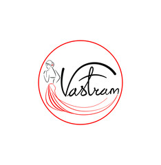 Vastram (garments)logo with women figure 