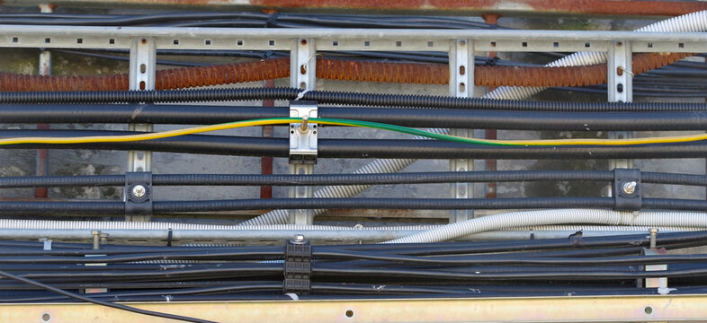 The cable tray at site