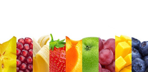 Baner with fruits and berries