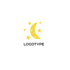 moon and star logo template