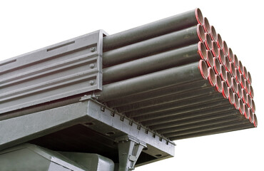 the mobile rocket launcher on white