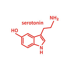 Serotonin milecule in line