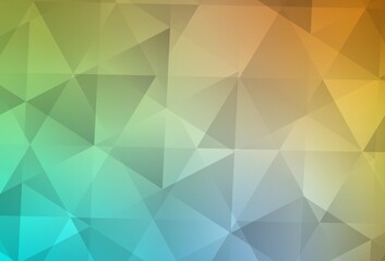 Fototapeta premium Light Blue, Yellow vector abstract polygonal pattern.