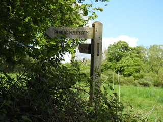 Public footpath  sign  