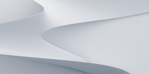 Abstract 3d render, white background design, modern illustration