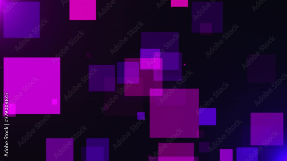 Poster abstract dark backdrop with flying transparent squares. computer generated 3d rendering