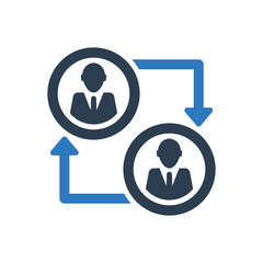 employee exchange icon, employee transfer icon