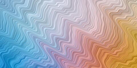 Light Blue, Yellow vector template with lines. Colorful geometric sample with gradient curves.  Template for your UI design.
