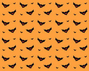 Fototapeta na wymiar Halloween seamless pattern backgrounds. Endless texture for wallpaper, web page background, wrapping paper and etc.bats