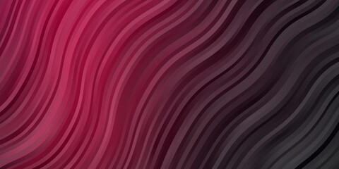 Dark Pink vector layout with curves. Bright illustration with gradient circular arcs. Pattern for busines booklets, leaflets